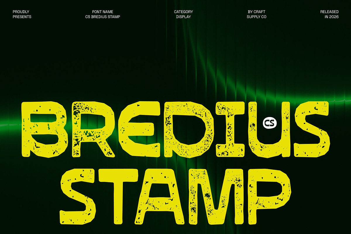 CS Bredius Stamp, a Sans Serif Font by Craft Supply Co. (Photo 1 of 8)