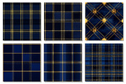 Royal Blue Gold Holiday Tartan Paper, a Texture Graphic by Dream Creation (Thumbnail 4 of 5)