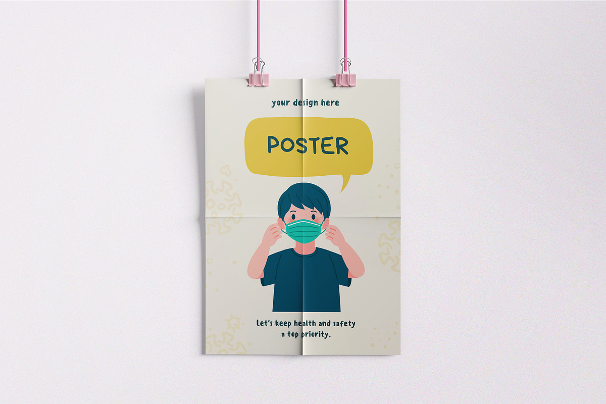 A2 Hanging Poster Mockup, a Print Template by 2M GRAPHICS DESIGN (Photo 6 of 10)