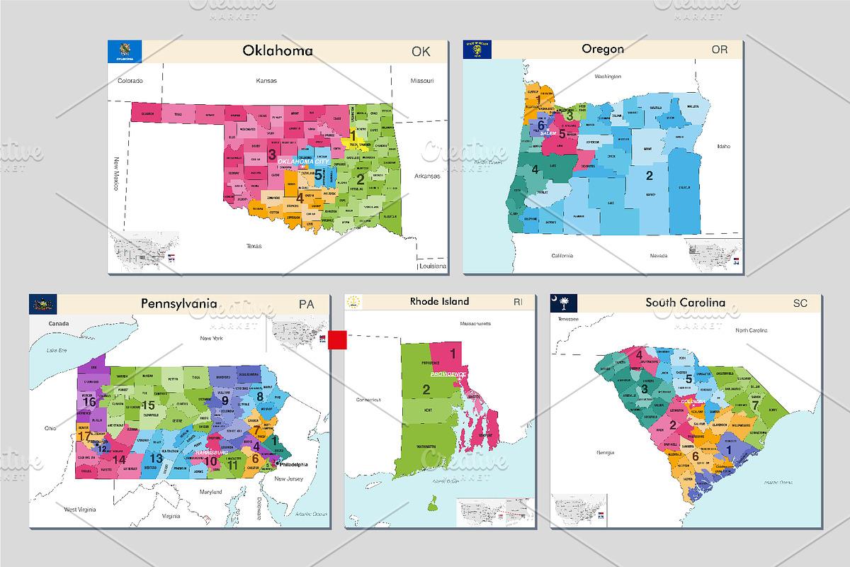 All maps of the United States, an Education Illustration by brichuas (Photo 11 of 12)
