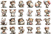 Whimsical Easter Cat Clipart, an Illustration by Sublimation Artist (Thumbnail 2 of 7)