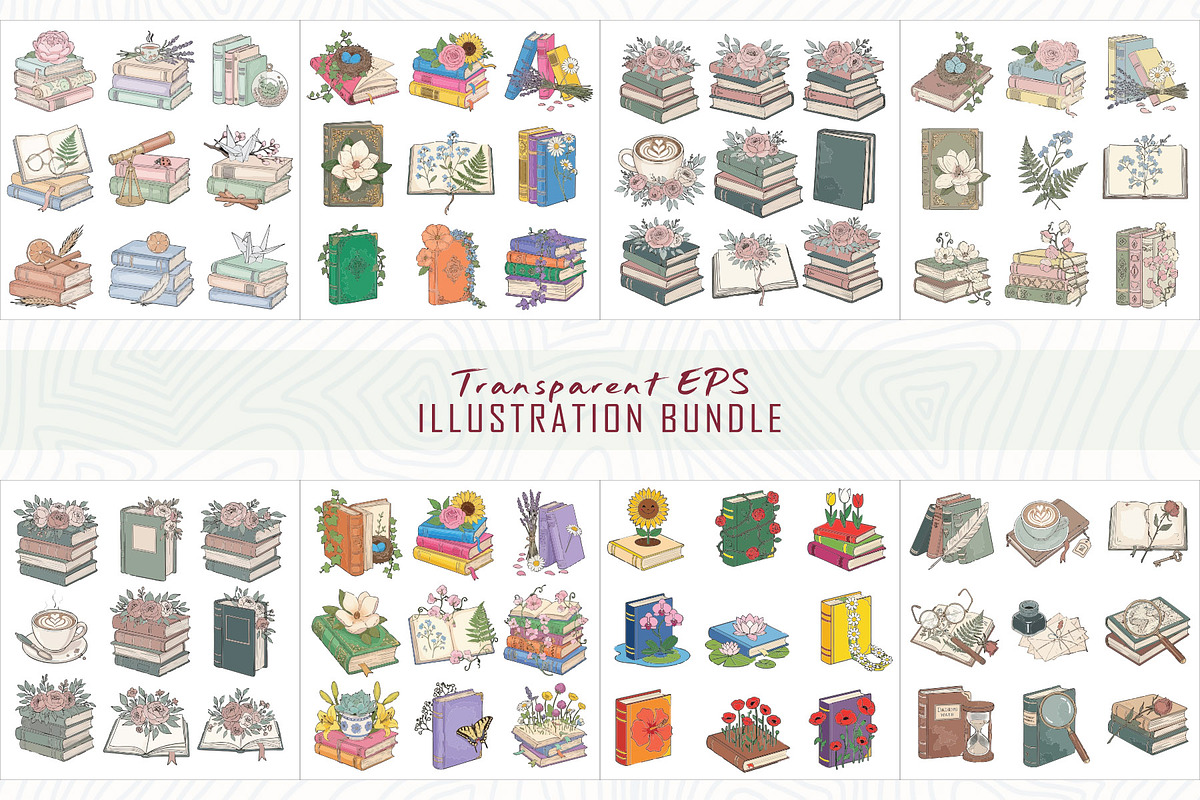 220 Aesthetic bookish illustration, an Education Illustration by Sofia's Fashion (Photo 4 of 4)