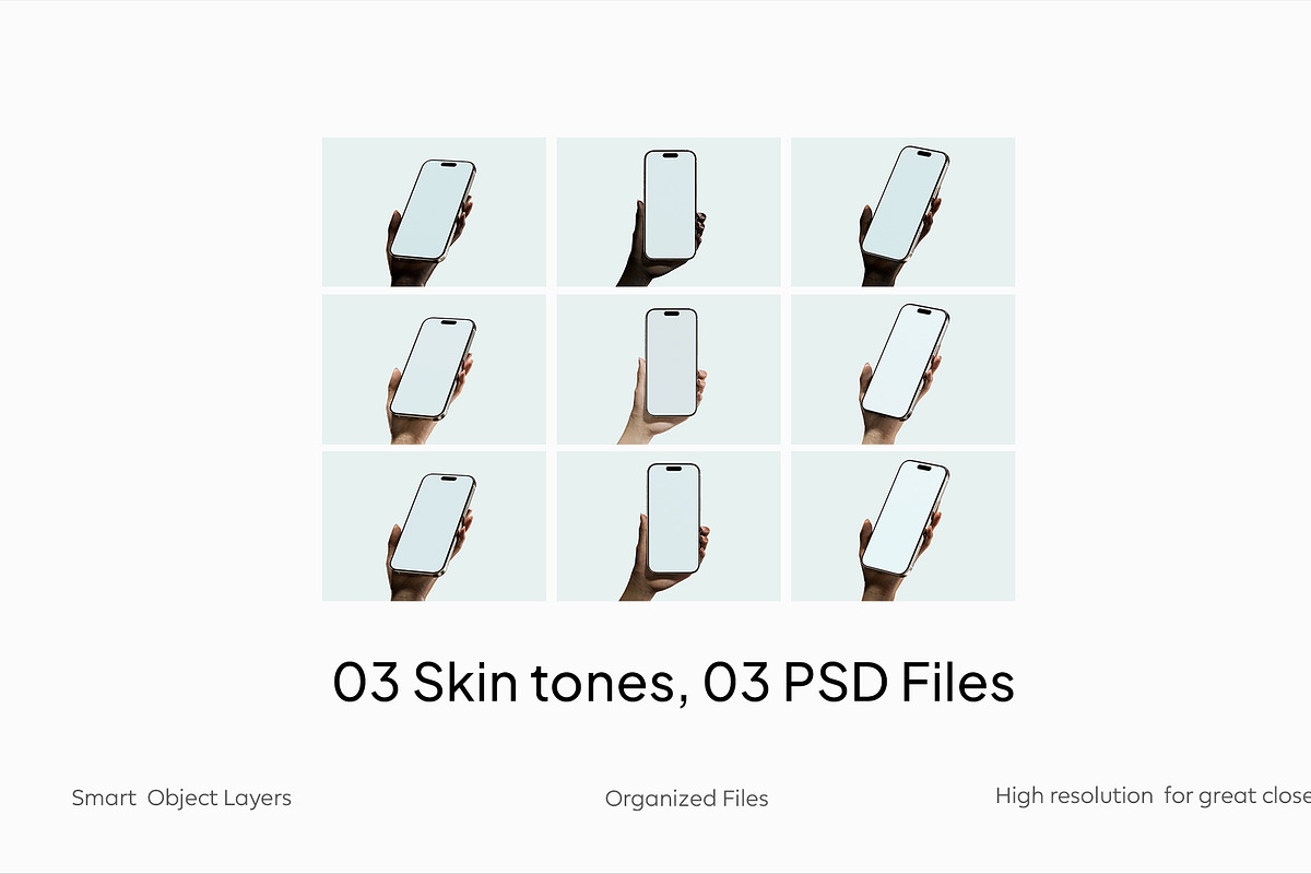 Hands Phone Mockups, an iPhone Mockup by Croma Studio (Photo 4 of 7)