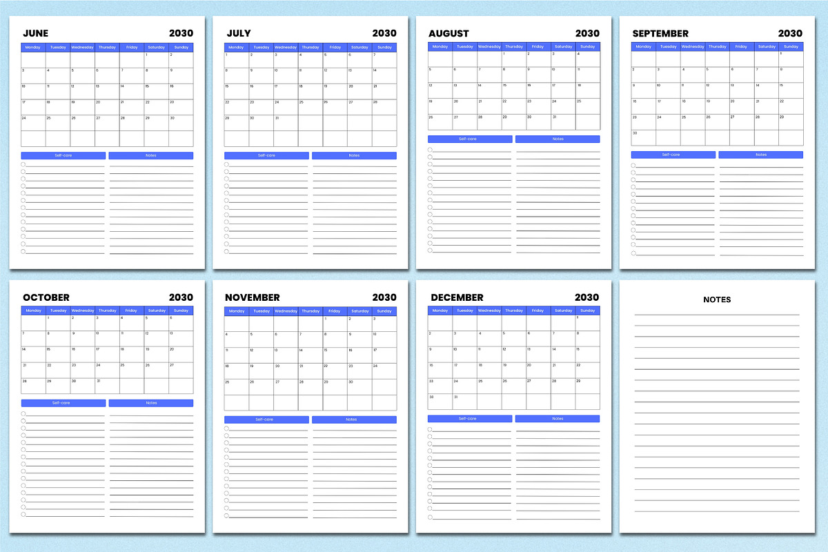 5 Year Monthly Agenda (2026–2030), a Stationery Template by Shumaya (Photo 11 of 11)