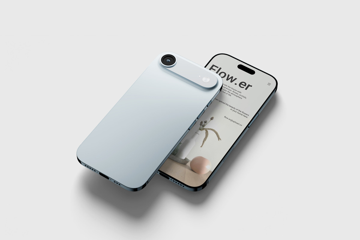 Phone 17 Air Mockup, an iPhone Mockup by scribrostudio (Photo 5 of 14)