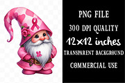 Breast Cancer Gnome Watercolor PNG, an Illustration by Designking (Thumbnail 4 of 4)
