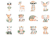 Cute Safari Animals Clipart, an Illustration by Design Market (Thumbnail 2 of 4)