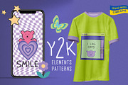 Y2K nostalgia patterns & elements, an Illustration by brialinas (Thumbnail 1 of 10)
