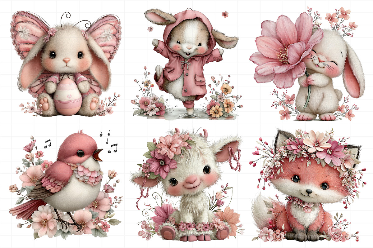 Whimsical Spring Animal Clipart, an Illustration by Daily.Designs (Photo 5 of 8)