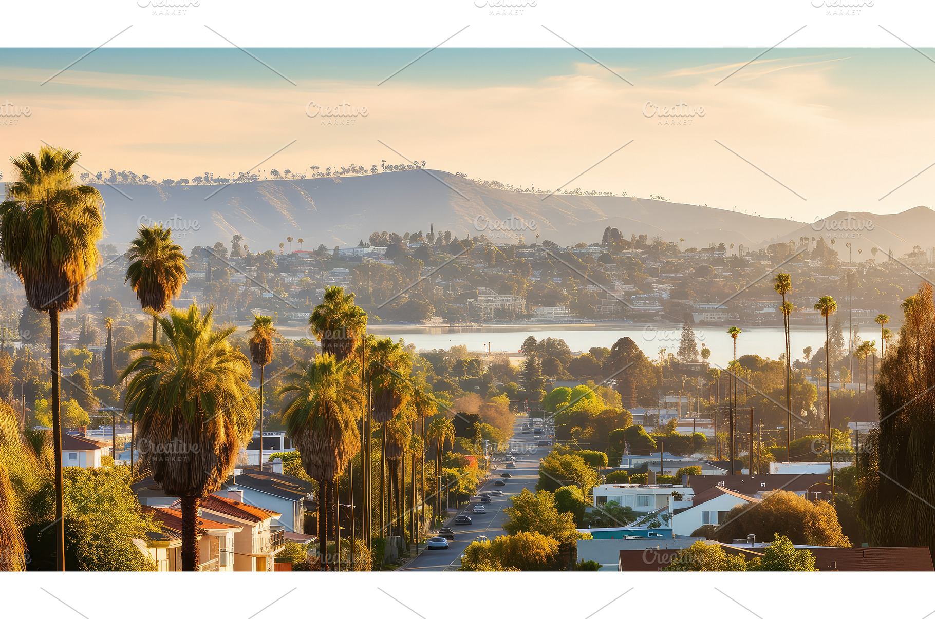 trendy silver lake los angeles ai, an Architecture Photo by pikepicture