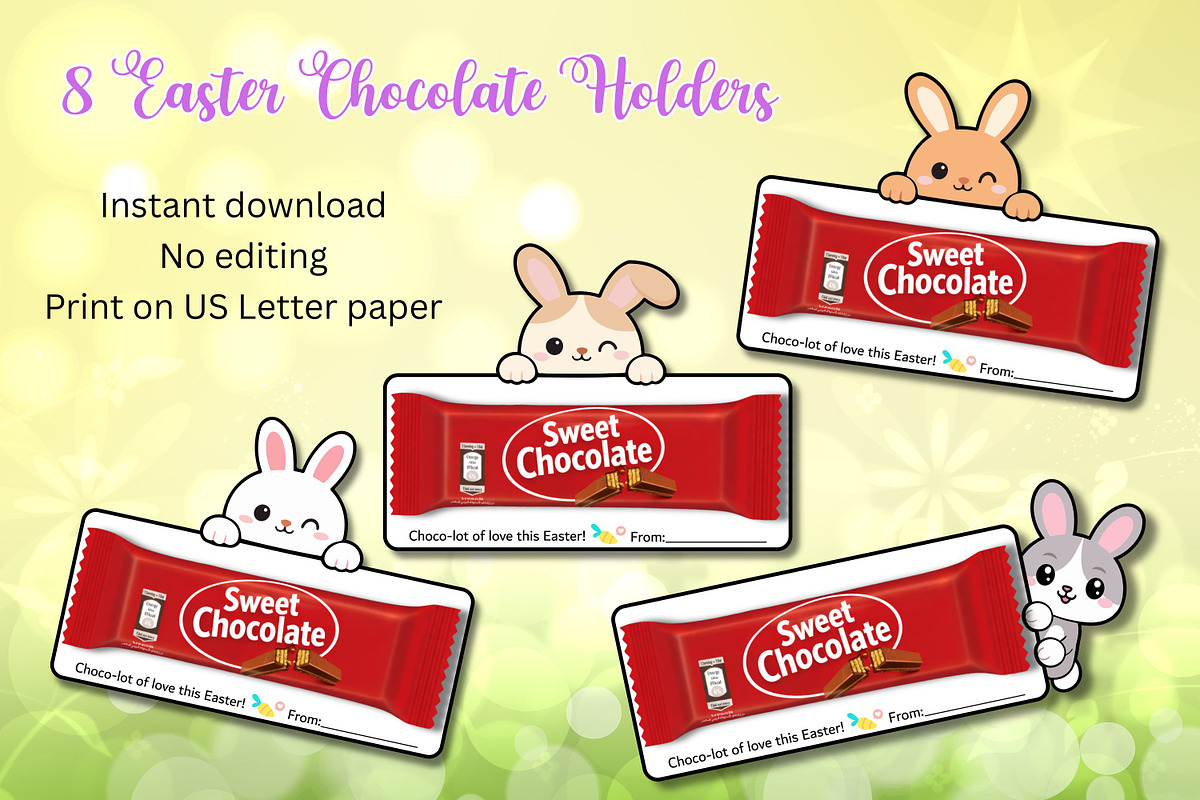 8 Easter Chocolate Holders, a Graphic by Adalin Shop (Photo 2 of 5)