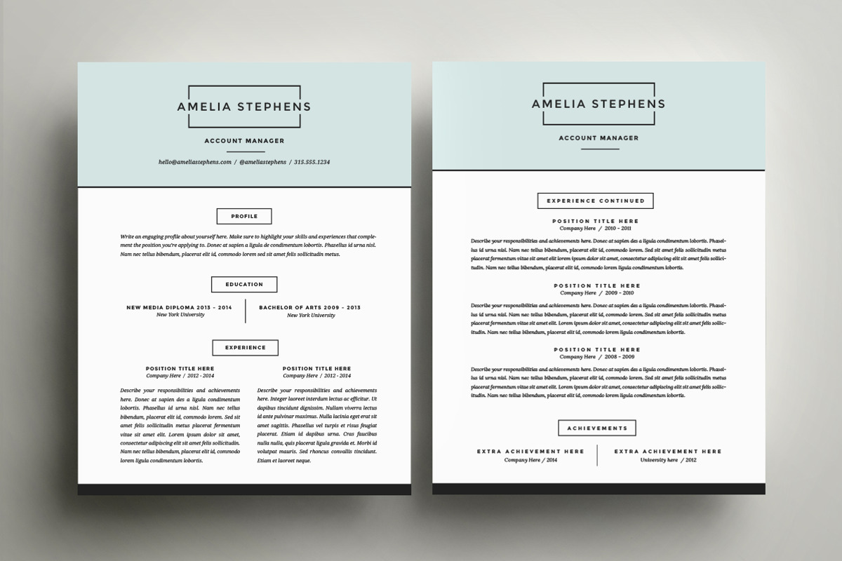 Resume Template 4 Pack | CV Template, a Resume Template by Refinery Resume Co. (Photo 2 of 3)