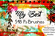 548 Photoshop Brushes Bundle CU, a Brush Add-On by Li Zamperini (Thumbnail 1 of 3)