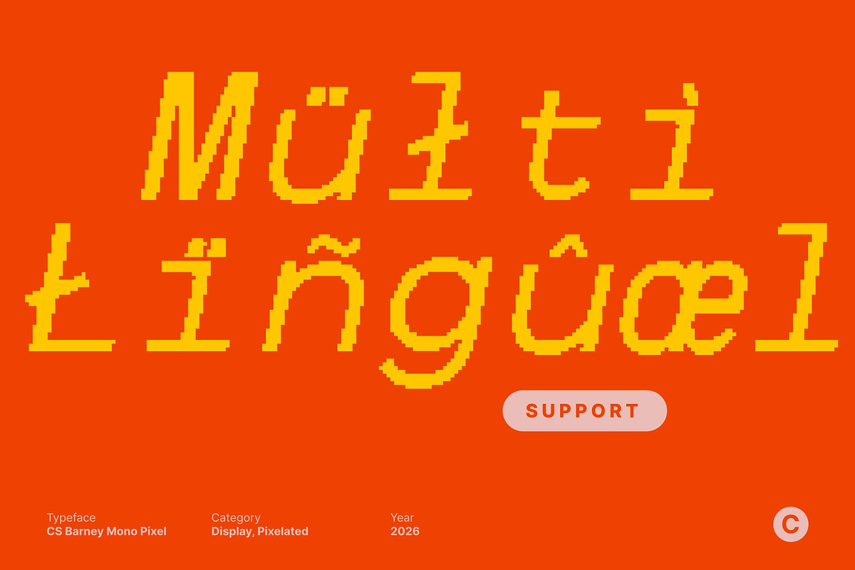 CS Barney Mono Pixel, a Sans Serif Font by Craft Supply Co. (Photo 4 of 8)