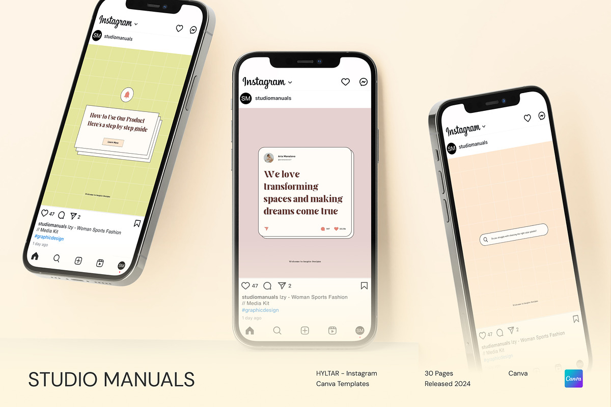 HYLTAR - Instagram Canva Templates, a Social Media Template by Studio Manuals (Photo 5 of 8)