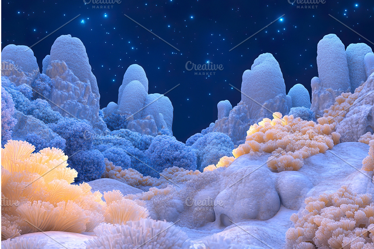 Surreal Nightscape Featuring Pale, a Texture Illustration by Lermont51