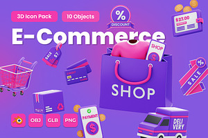 3D E-Commerce Illustration