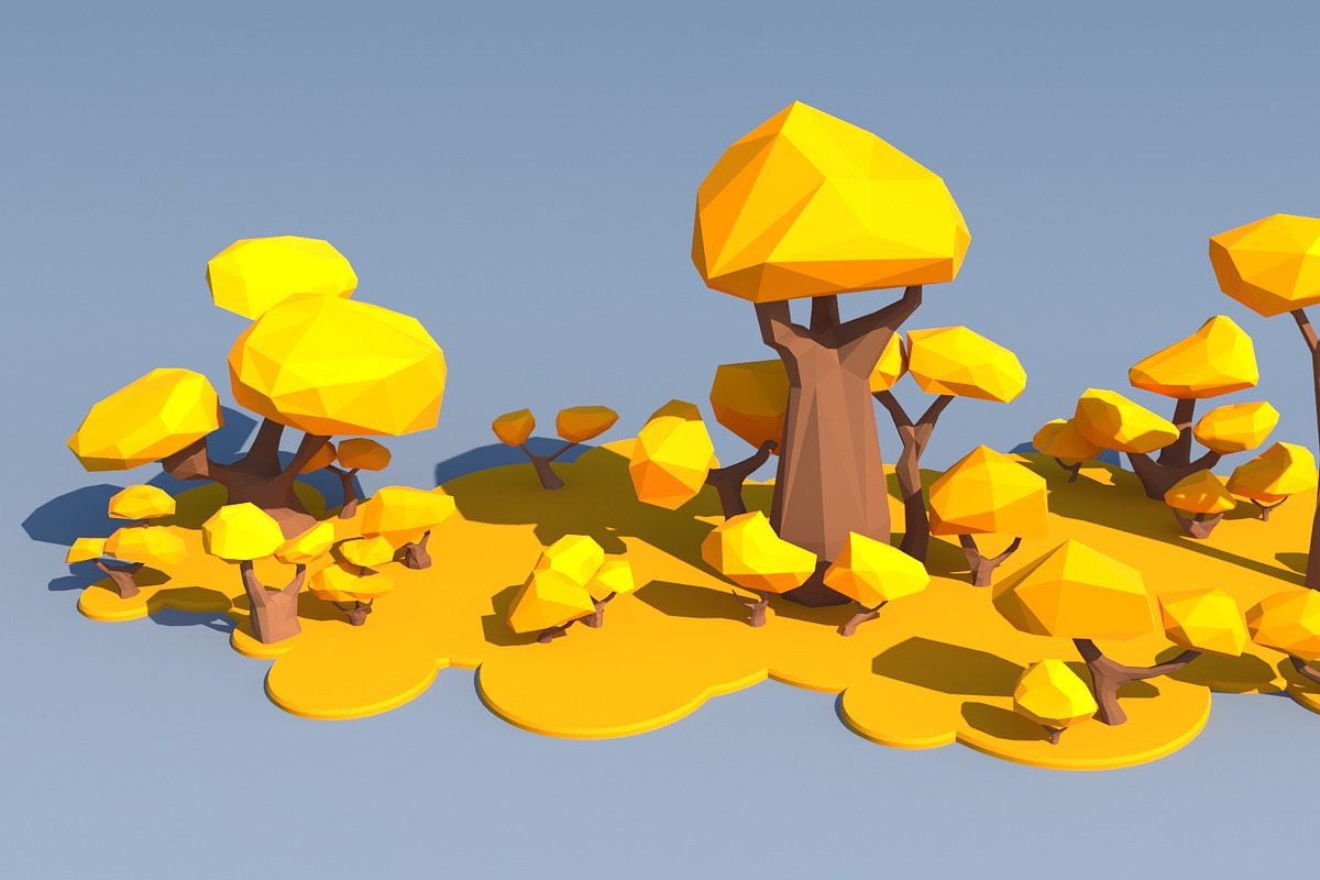 Trees and Bushes Pack - 02, an Environmental 3D Model by Saintpix (Photo 4 of 26)