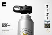 S. Steel 30 oz. Water Bottle Mockup, a Product Mockup by creatsy5 (Thumbnail 1 of 12)