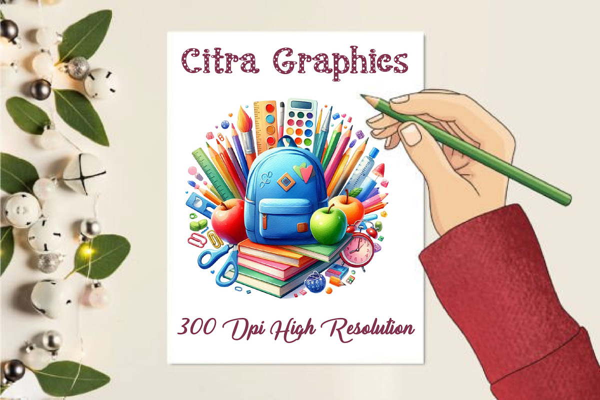 Back to School PNG Clipart Bundle, a Graphic by CitraGraphics (Photo 4 of 6)