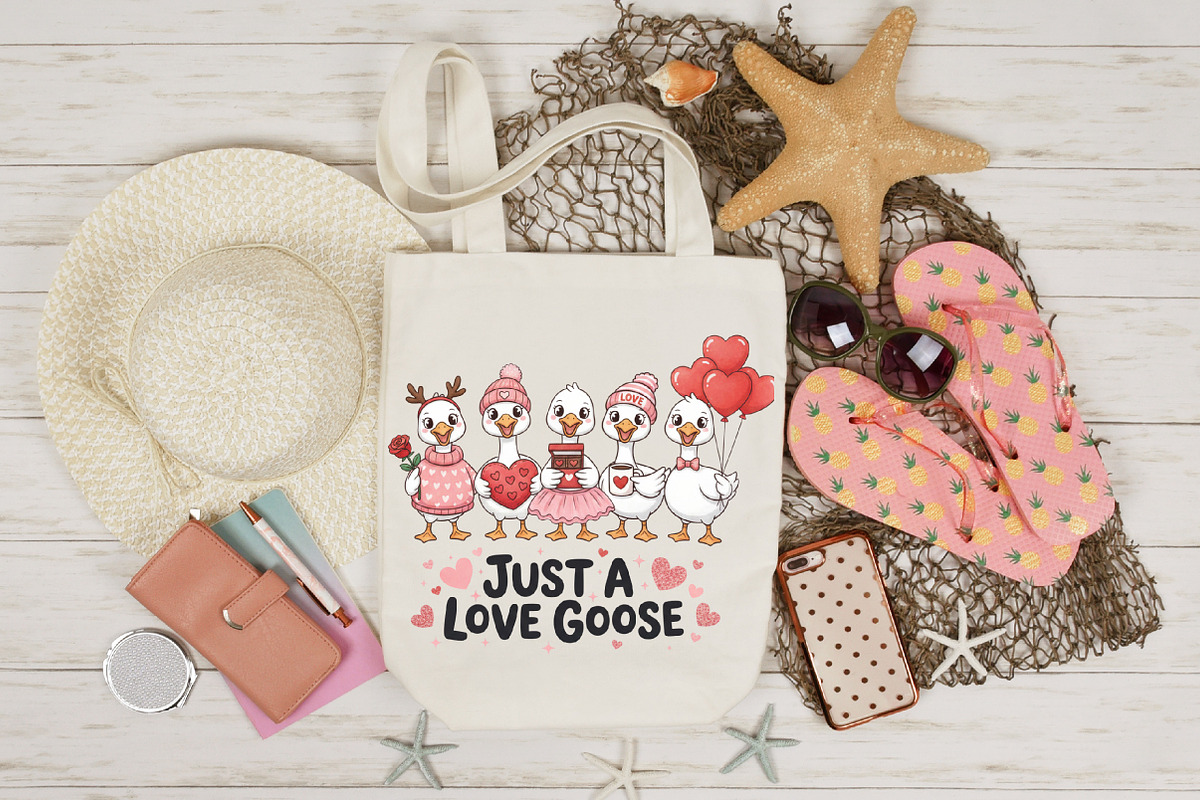 Valentine Goose, Funny Valentine, an Illustration by Designking (Photo 6 of 6)