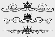 Set Vintage Elements, an Outline Icon by kio (Thumbnail 1 of 3)