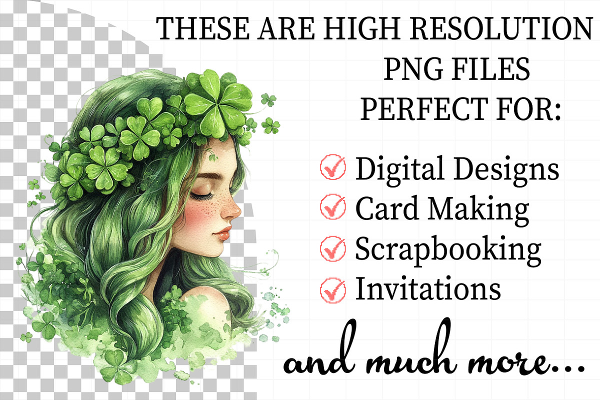 Watercolor Girl St. Patrick's Clipar, an Illustration by Daily.Designs (Photo 2 of 8)
