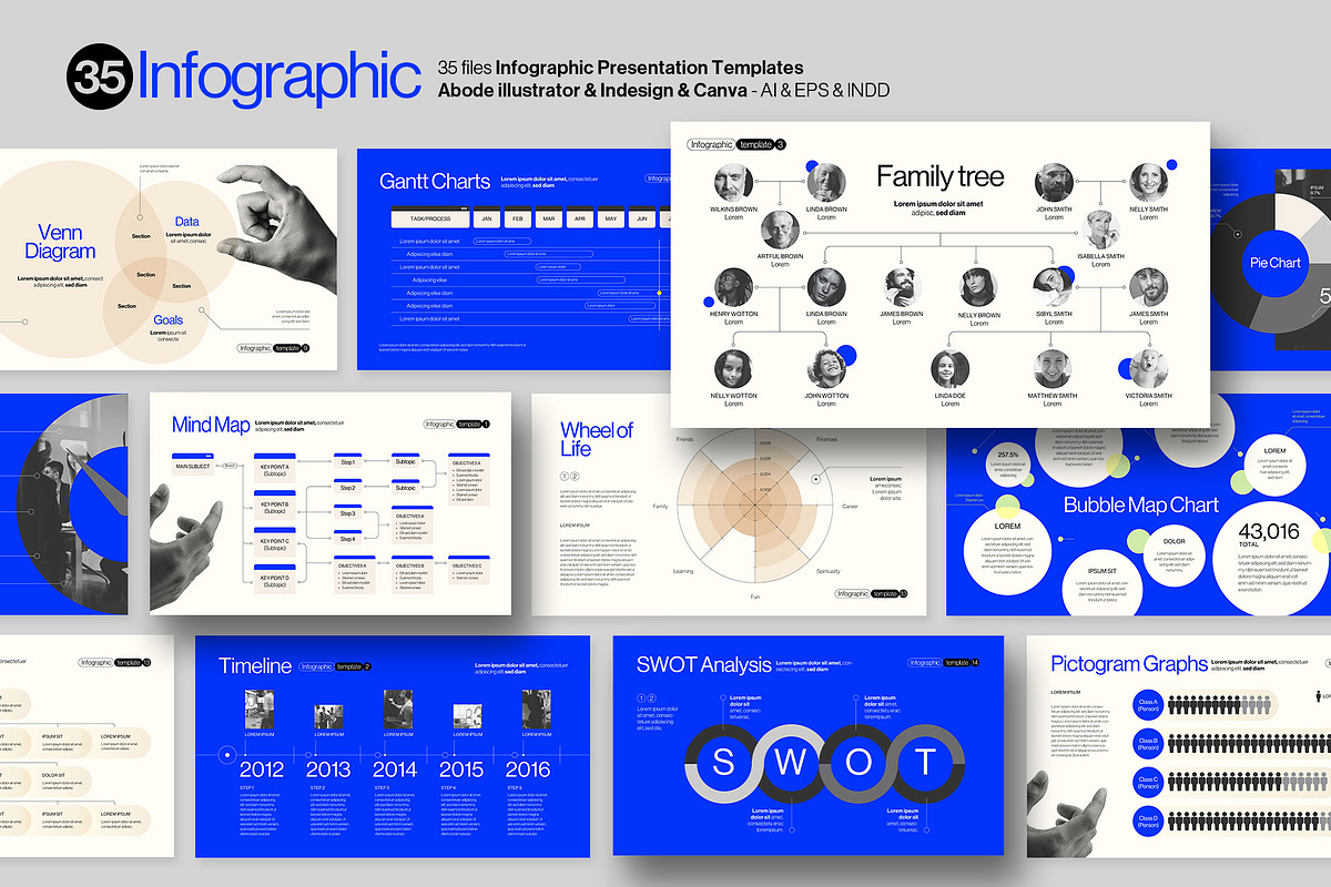 Modern Infographic Templates, a Presentation Template by BrandPacks (Photo 6 of 6)