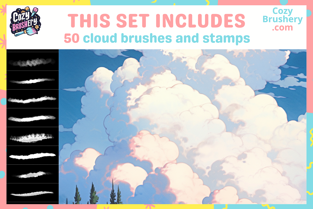 Procreate Nature Background Brushes, a Brushes & More by Cozy Brushery (Photo 5 of 12)