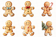 Christmas Gingerbread Man Clipart, an Illustration by OK Design (Thumbnail 5 of 5)