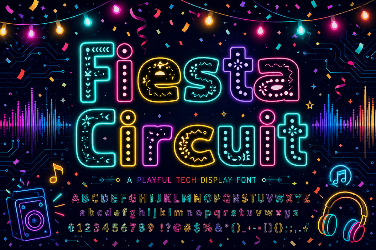 Fiesta Circuit, a Slab Serif Font by Wow Magic (Photo 5 of 5)