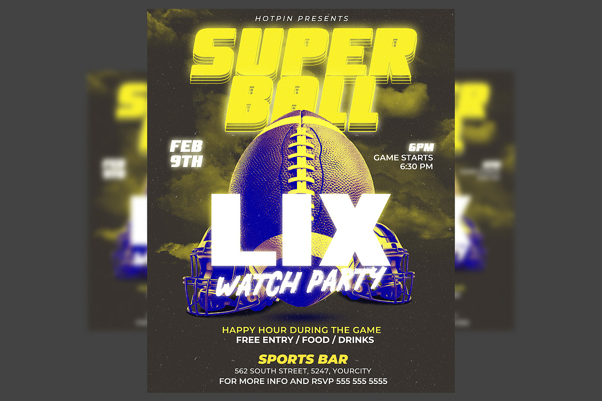 Football Flyer Template, a Flyer Template by Hotpin (Photo 2 of 3)