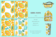 TROPICAL FRUITS Watercolor Set, an Illustration by Cat In Colour (Thumbnail 2 of 7)