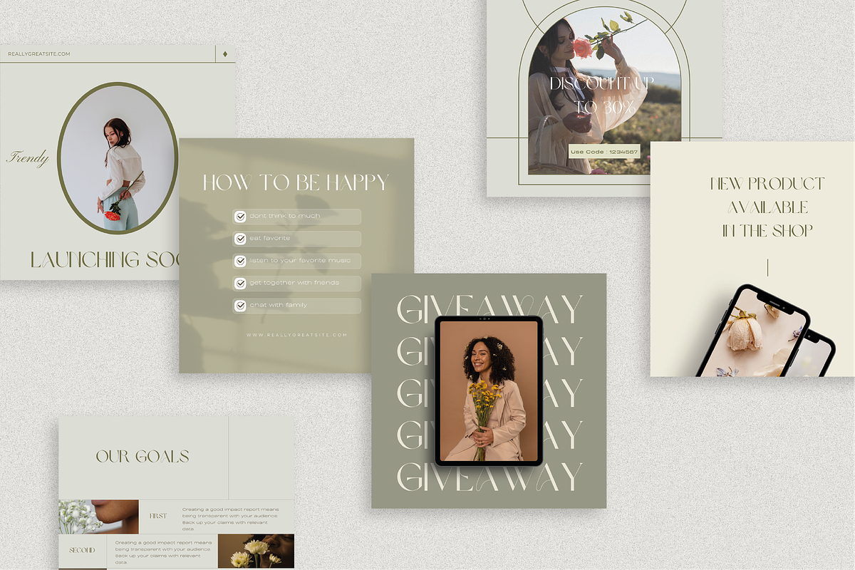 FIORE Instagram Templates for Canva, a Templates & Theme by EnvolAgency (Photo 6 of 8)
