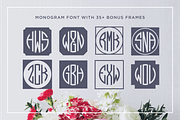 Circle Monogram Font, a Font by Leslie Ray (Thumbnail 5 of 6)