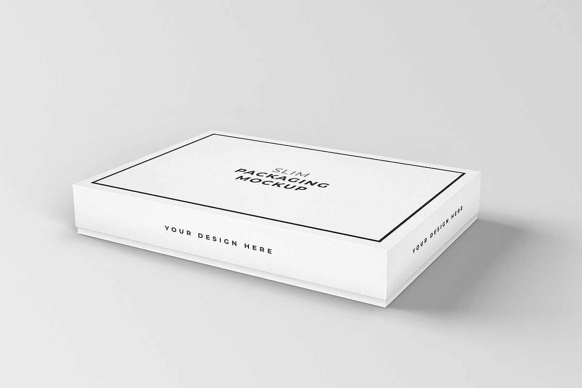 Slim Cardboard Packaging Mockup, a Packaging Mockup by Medialoot (Photo 3 of 5)
