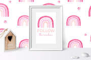 Watercolor rainbow clipart patterns, a Pattern Graphic by Jermolina Mockups (Thumbnail 6 of 8)