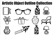 Artistic Object Outline Collection, an Illustration by musafir_fashion (Thumbnail 1 of 13)