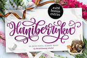 Haniberryku - Beautiful Script Font, a Script Font by Kotak Kuning Studio (Thumbnail 1 of 10)