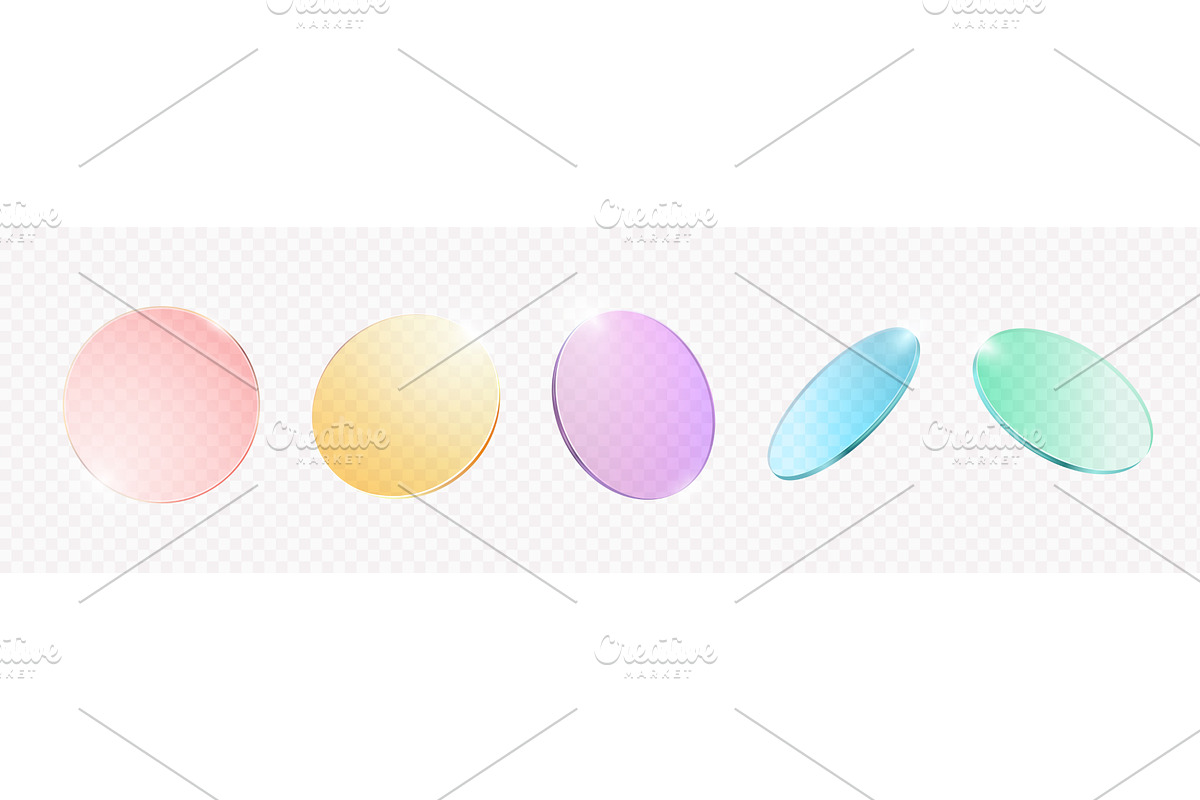 Color round glass. Gradient tinted, an Illustration by Frogella