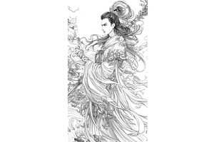 Asian inspired male immortal, an Illustration by tilialucida