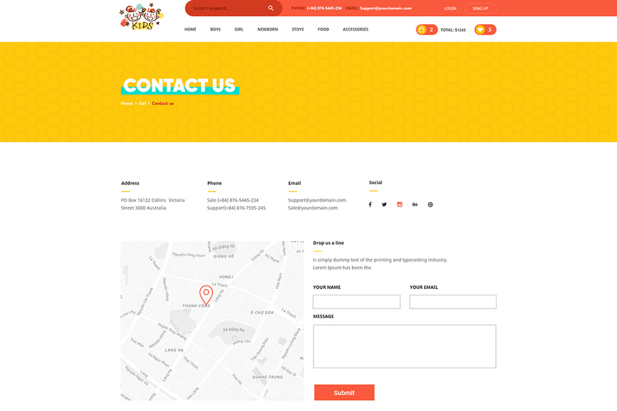 Kids - Love PSD for Kids, Baby shop, a Websites & App Template by Knighthemes (Photo 5 of 12)