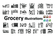 Aesthetic Grocery Store Illustration, an Illustration by Vector Portal (Thumbnail 1 of 5)