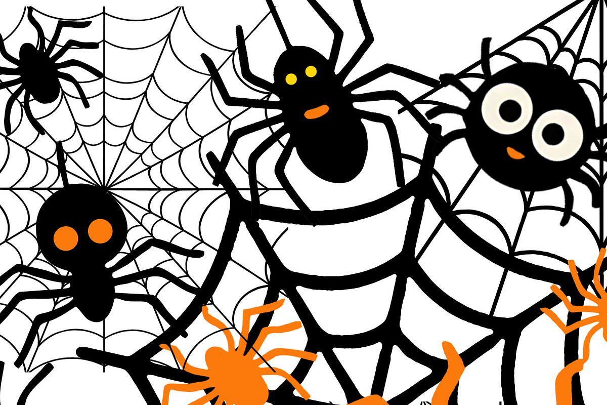 Halloween Web Weaving Party, a Seasonal Illustration by Sharon Schwalbe (Photo 5 of 5)