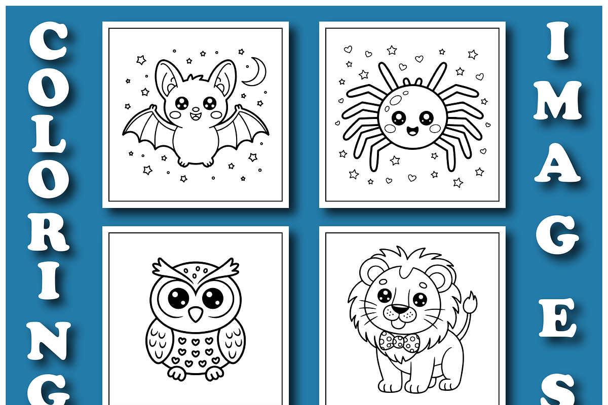 Kawaii Animals Coloring Pages, an Animal Illustration by Design Zone (Photo 5 of 6)