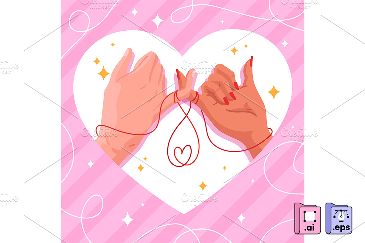 Eternal Love Red Thread, a Person Illustration by MISS CHATZ (Photo 1 of 3)