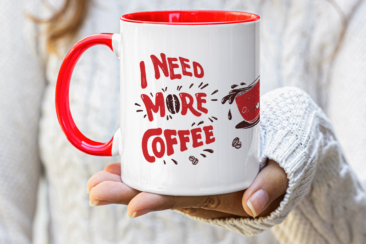 Cute Kawaii Coffee Cup T-Shirt Print, an Object Graphic by Paul Lesser (Photo 6 of 6)