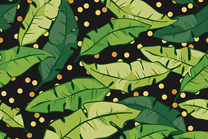 Tropical Palm Vector Patterns Set