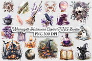 Whimsigoth Halloween Clipart Bundle, a Decorative Illustration by Moon Studio (Thumbnail 1 of 5)