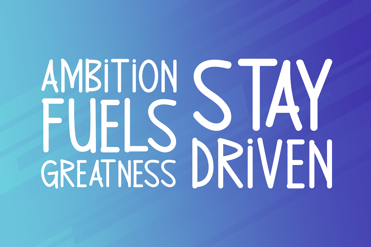 Rising Ambition Typeface, a Handwritten Font by Seemly Fonts (Photo 2 of 5)